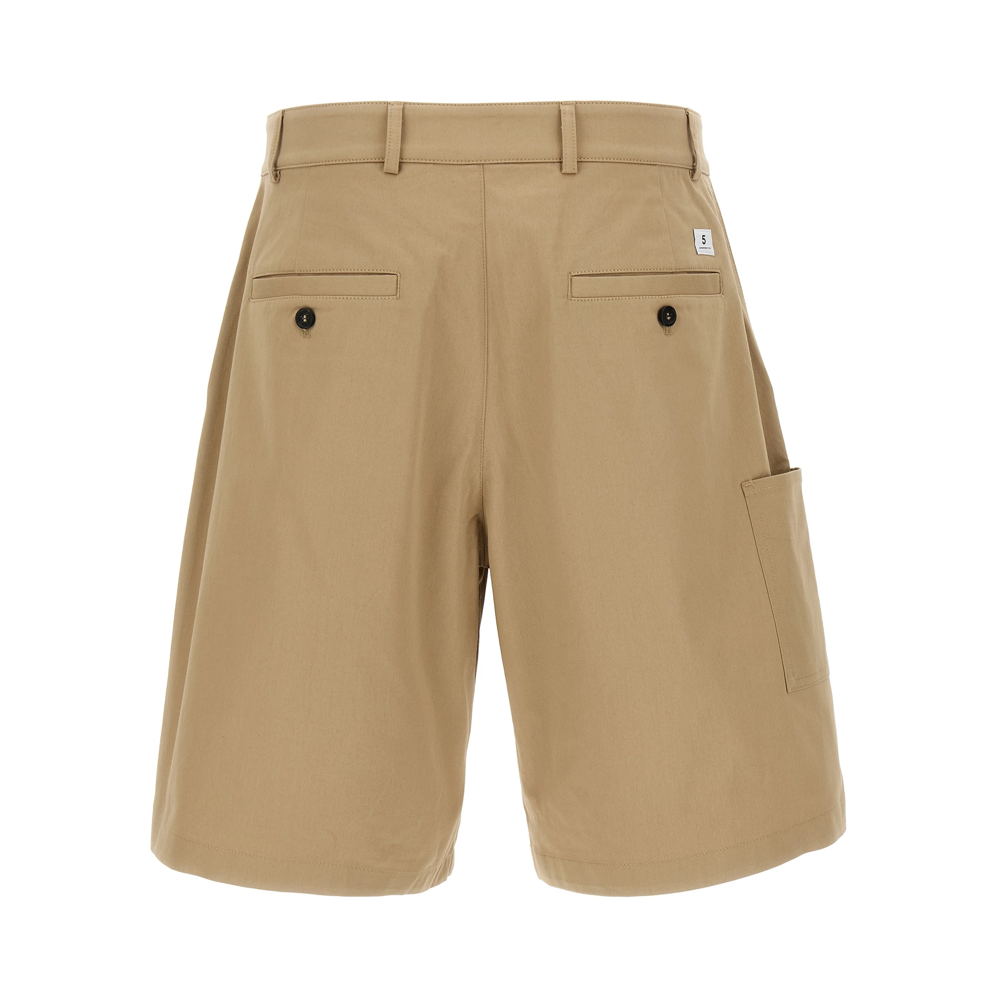 Beige Cotton Bermuda Shorts