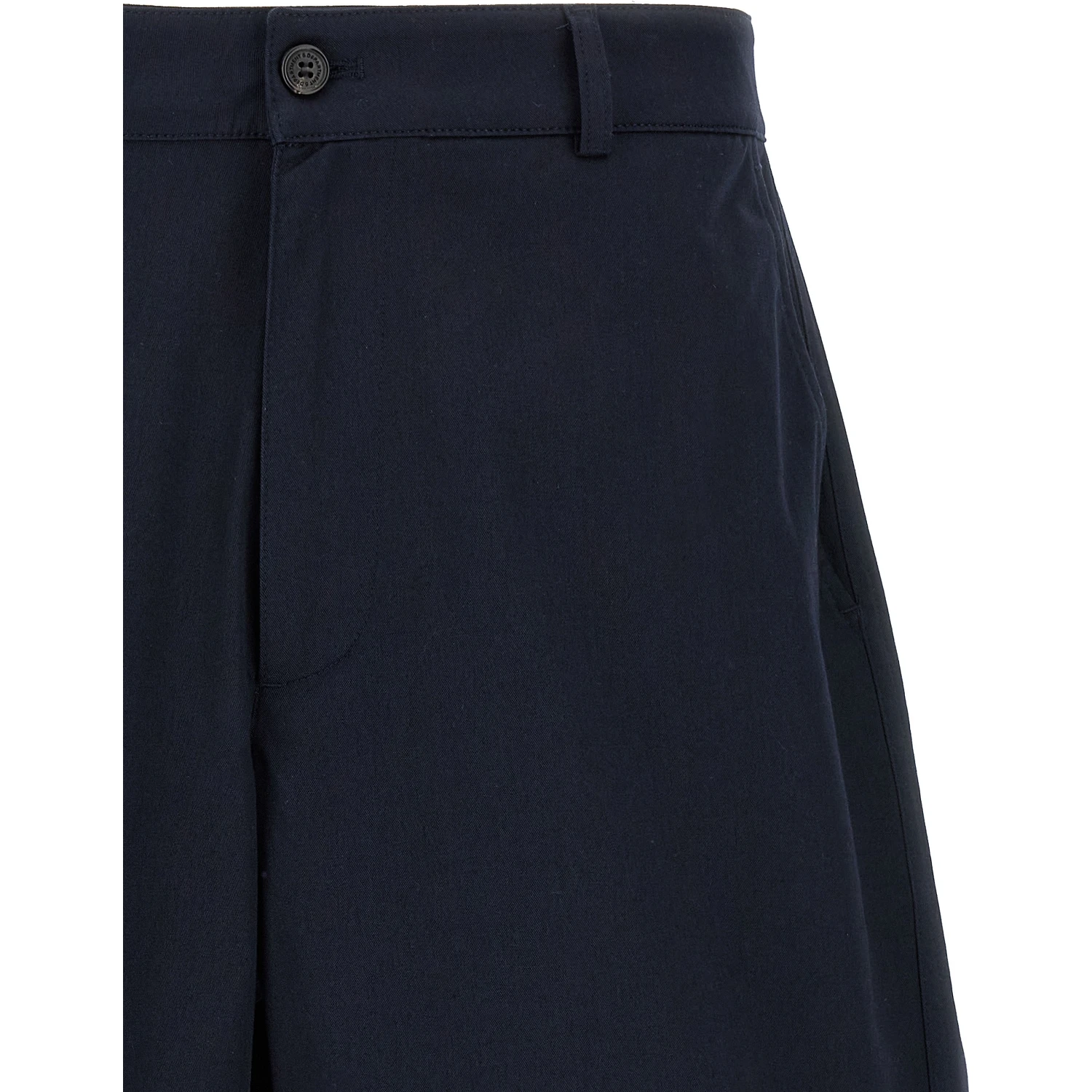 Blue Cotton Bermuda Shorts