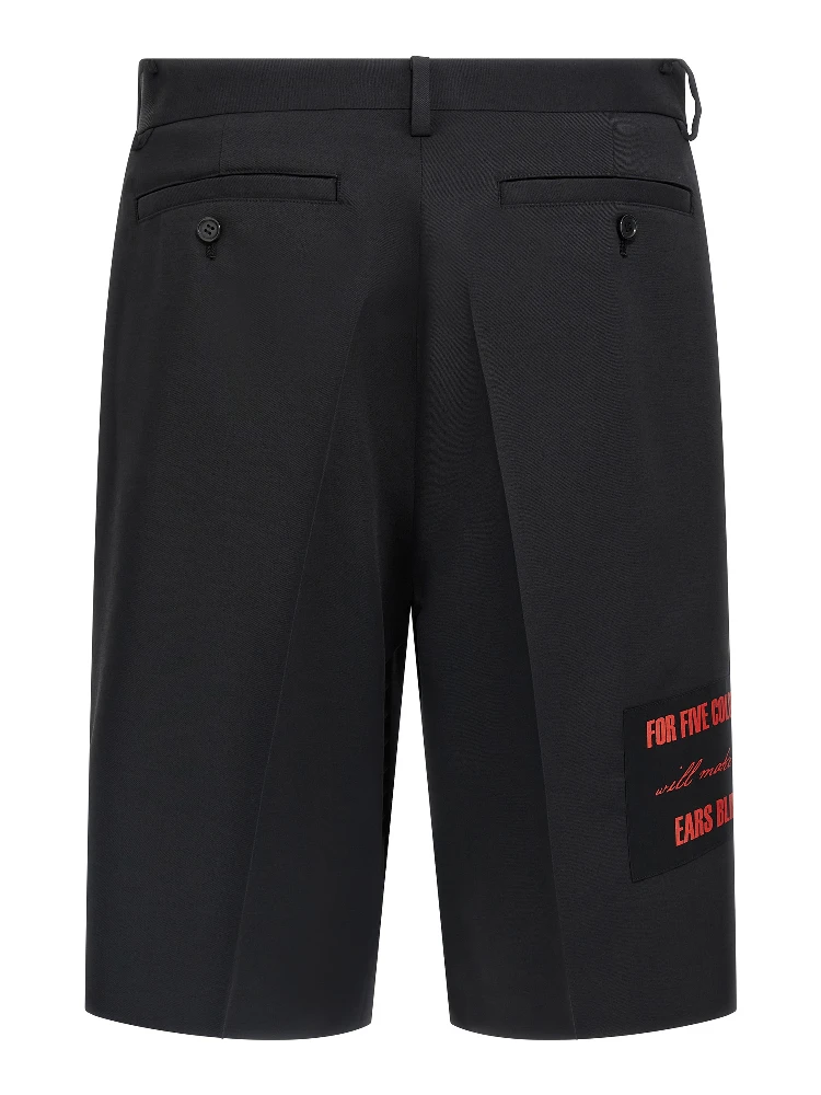 Black Polyester Bermuda Shorts alternative