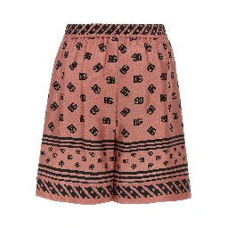 Multicolor Silk Bermuda Shorts