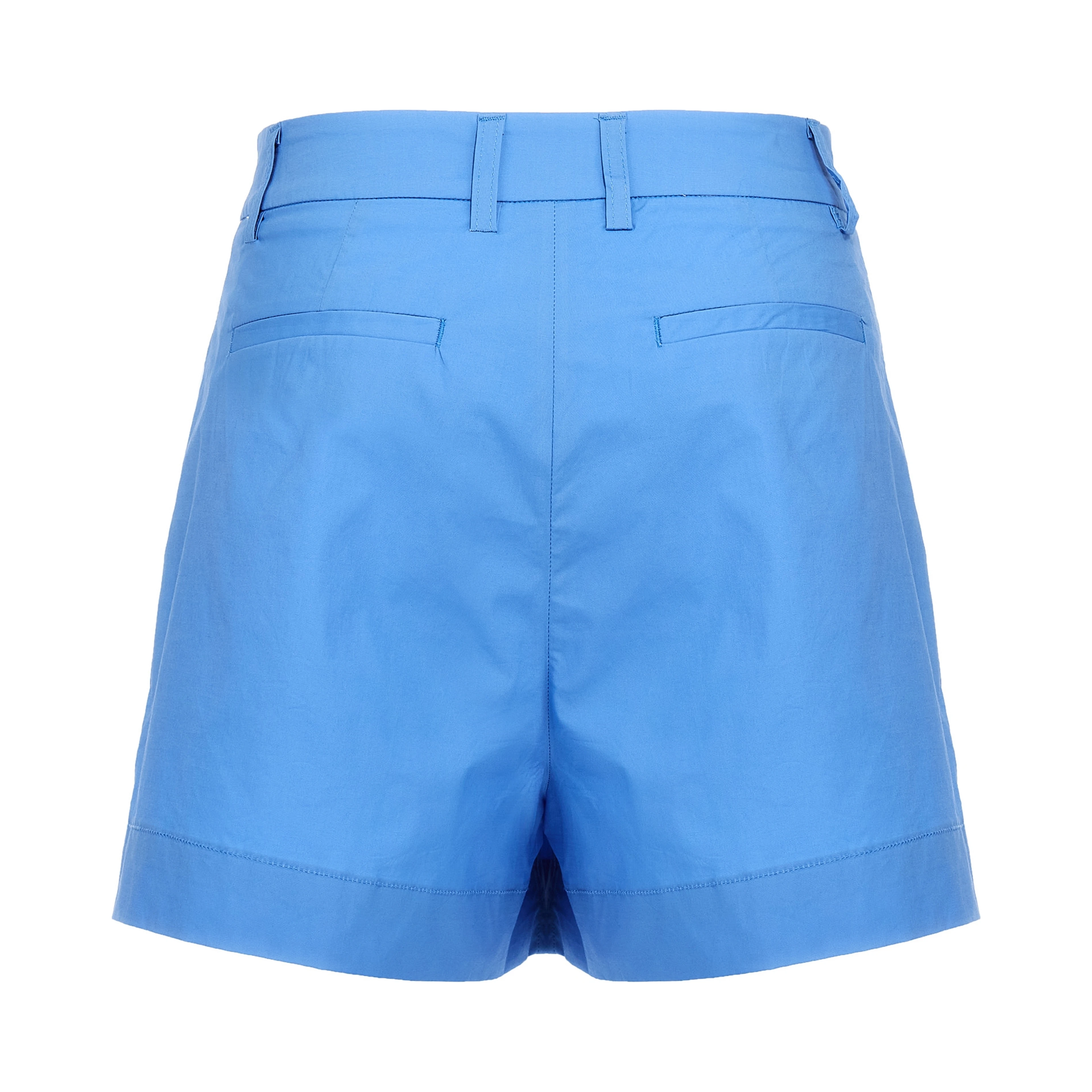 Blue Cotton Bermuda Shorts