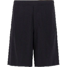 Blue Elastane Bermuda Shorts