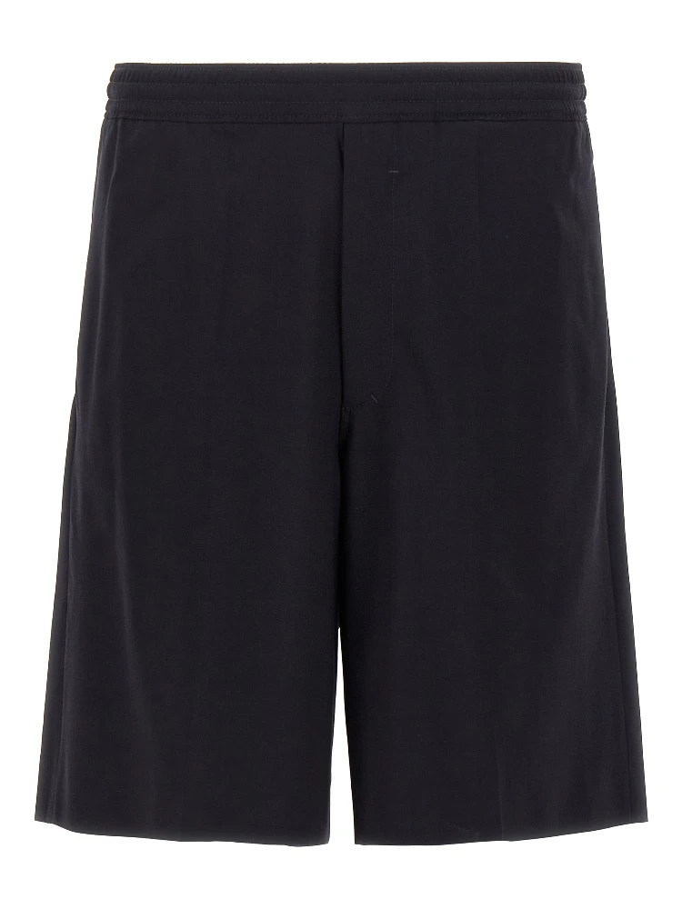 Blue Elastane Bermuda Shorts