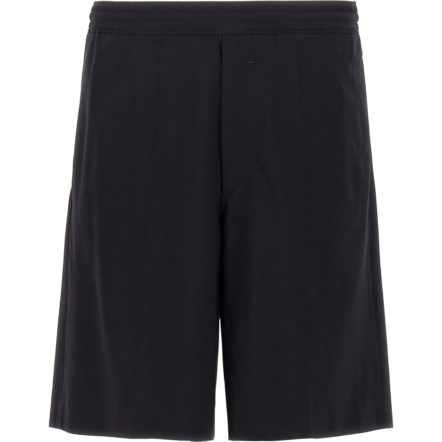 Blue Elastane Bermuda Shorts