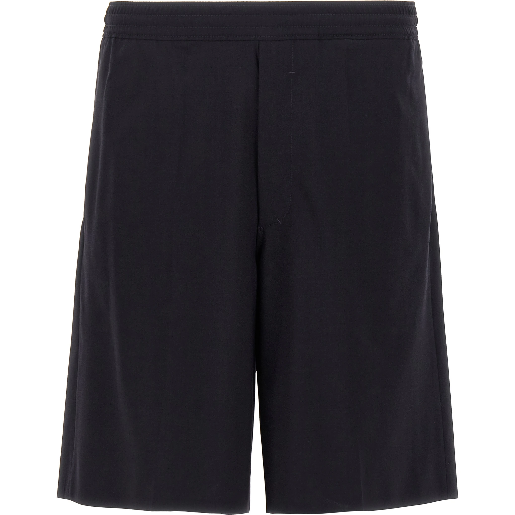 Blue Elastane Bermuda Shorts