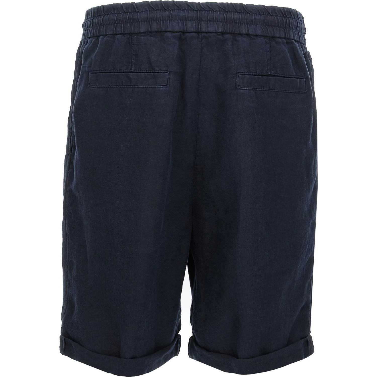 Blue Linen Bermuda Shorts