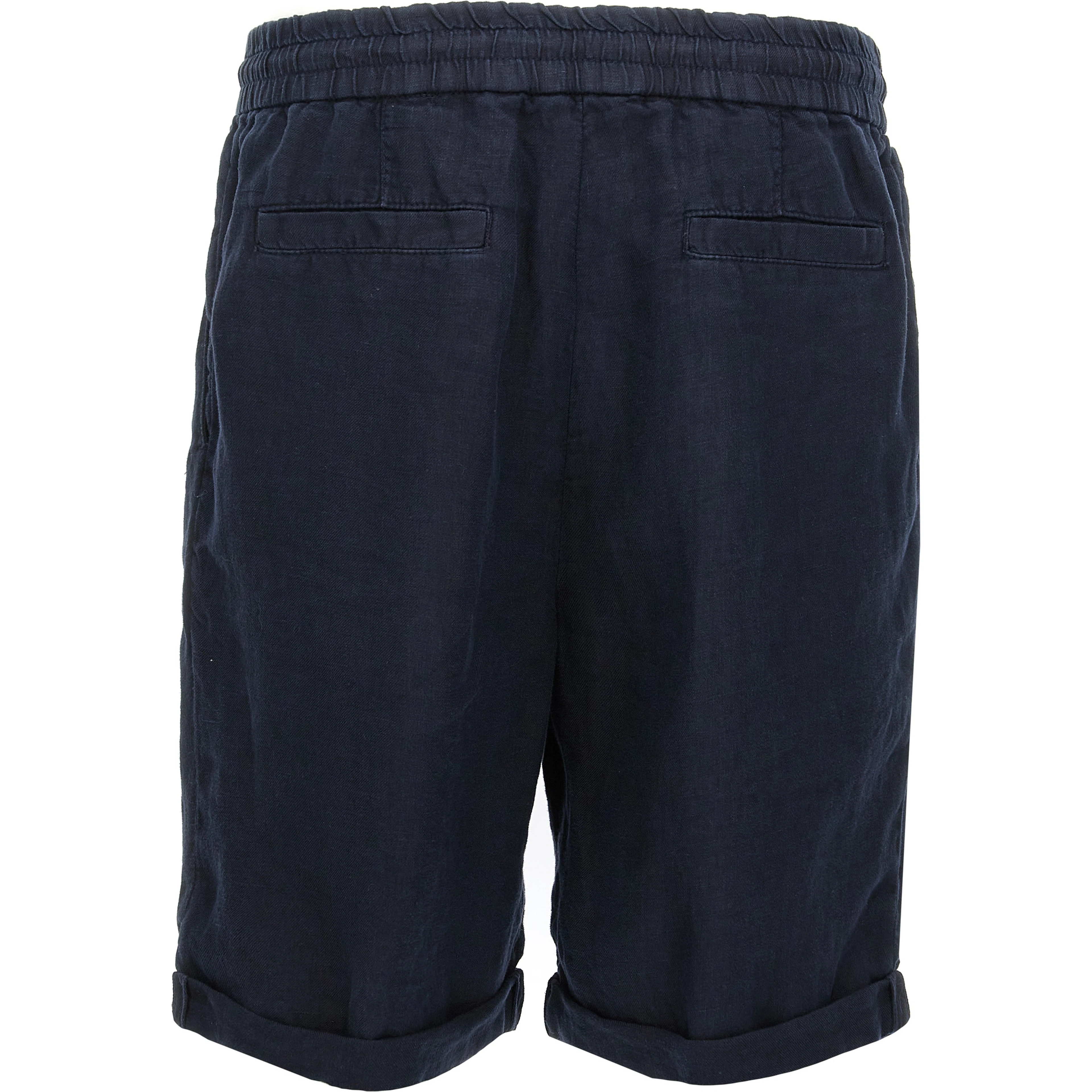 Blue Linen Bermuda Shorts