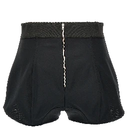 Black Polyamide Bermuda Shorts