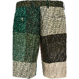 Multicolor Linen Bermuda Shorts