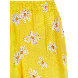 Bicolor Silk Bermuda Shorts