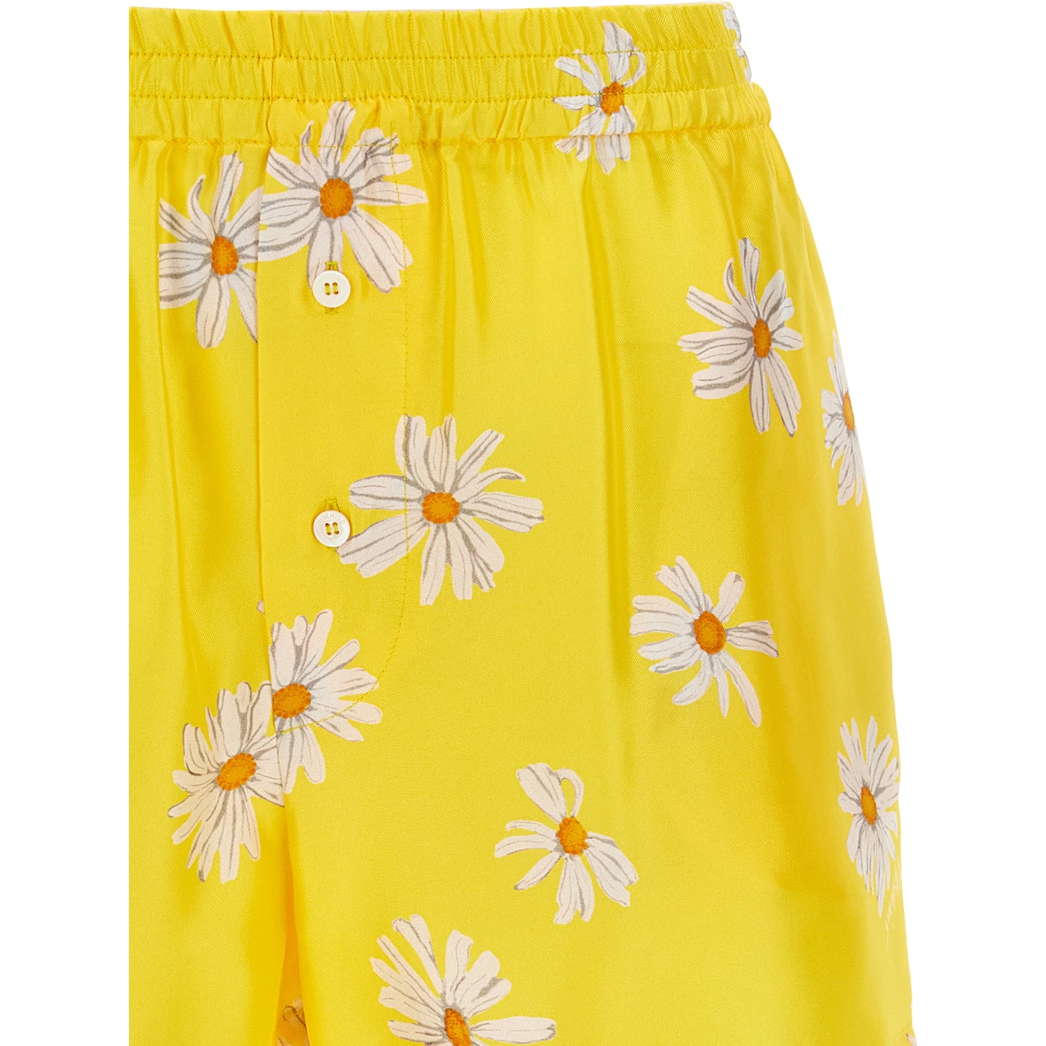 Bicolor Silk Bermuda Shorts