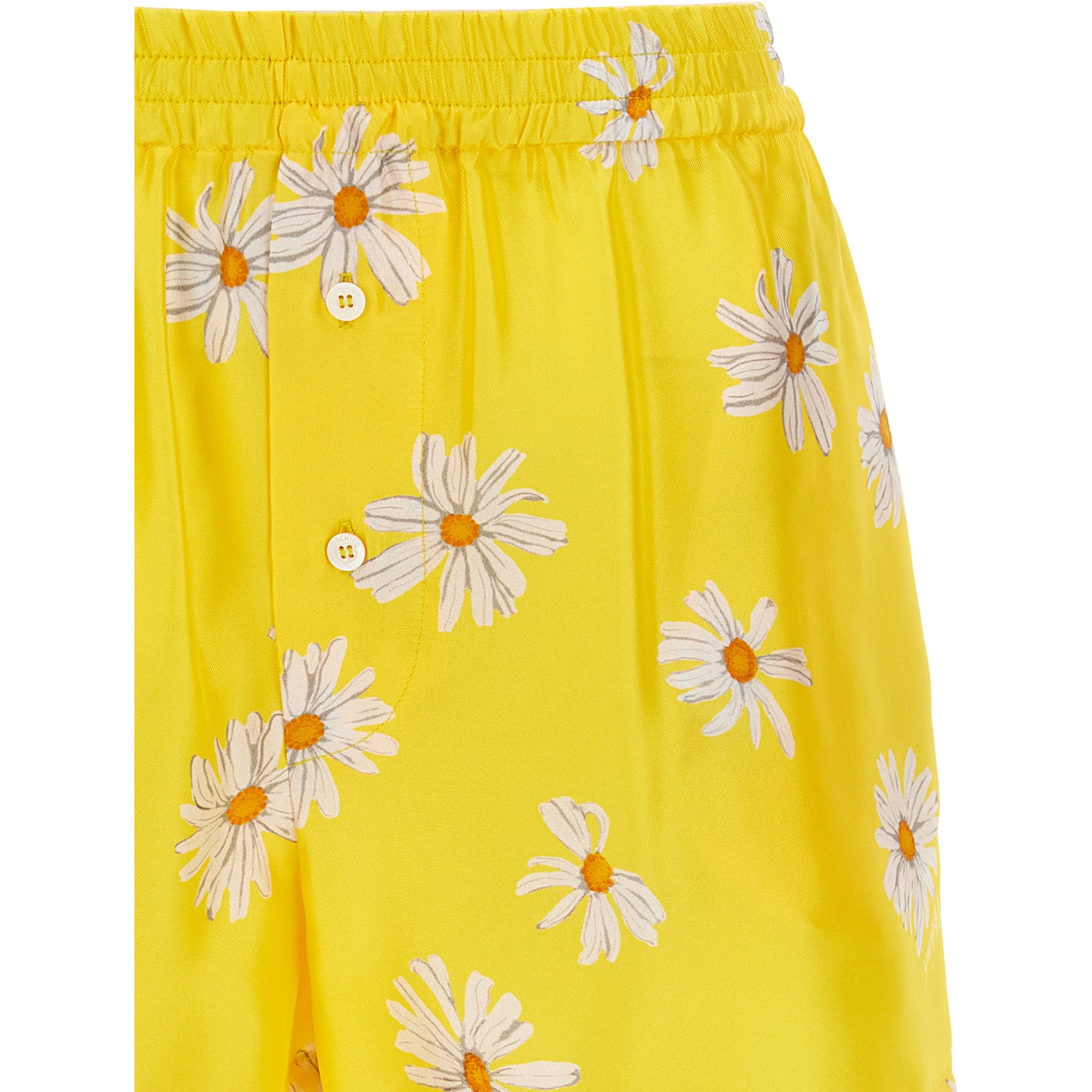 Bicolor Silk Bermuda Shorts