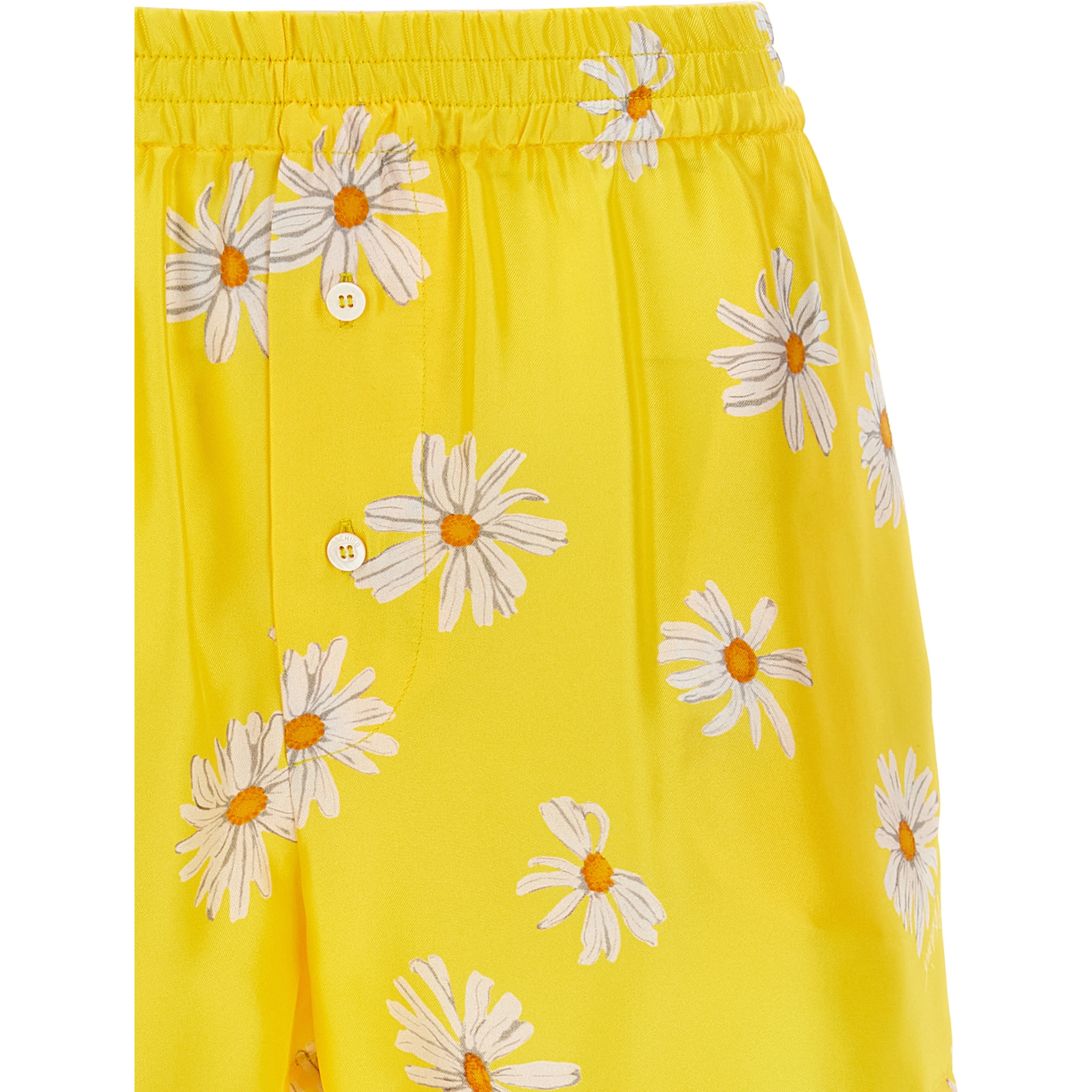 Bicolor Silk Bermuda Shorts