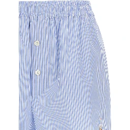 Blue Cotton Bermuda Shorts