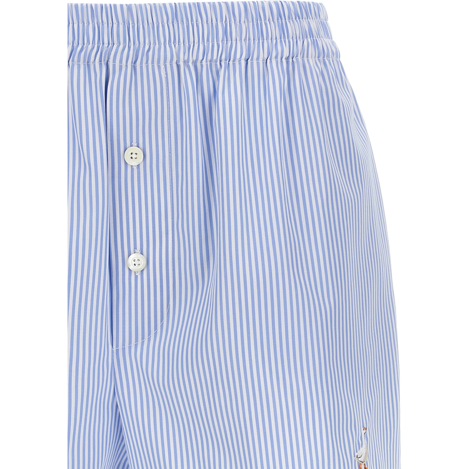 Blue Cotton Bermuda Shorts