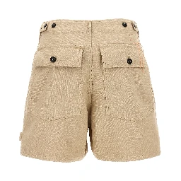 Beige Cotton Bermuda Shorts
