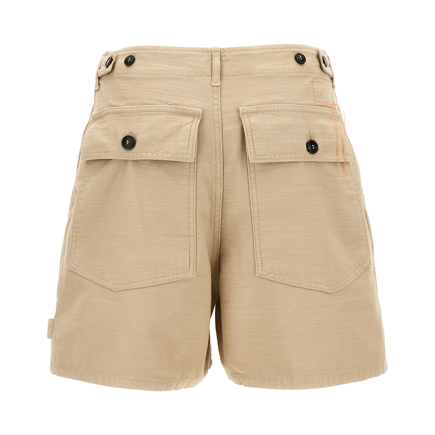 Beige Cotton Bermuda Shorts