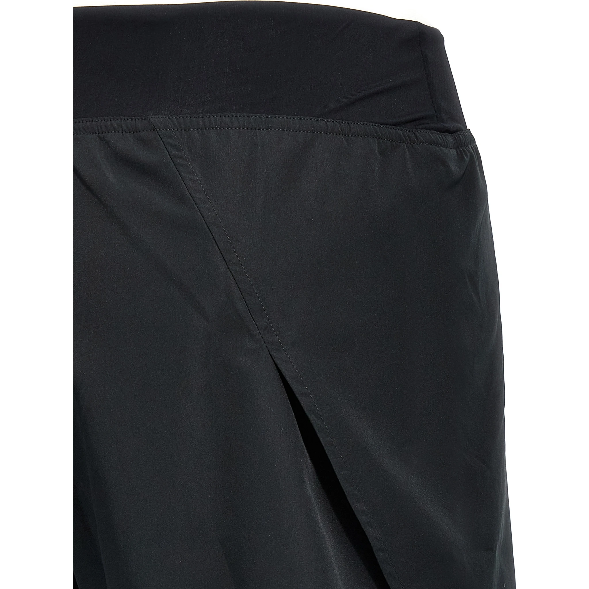 Black Polyester Bermuda Shorts
