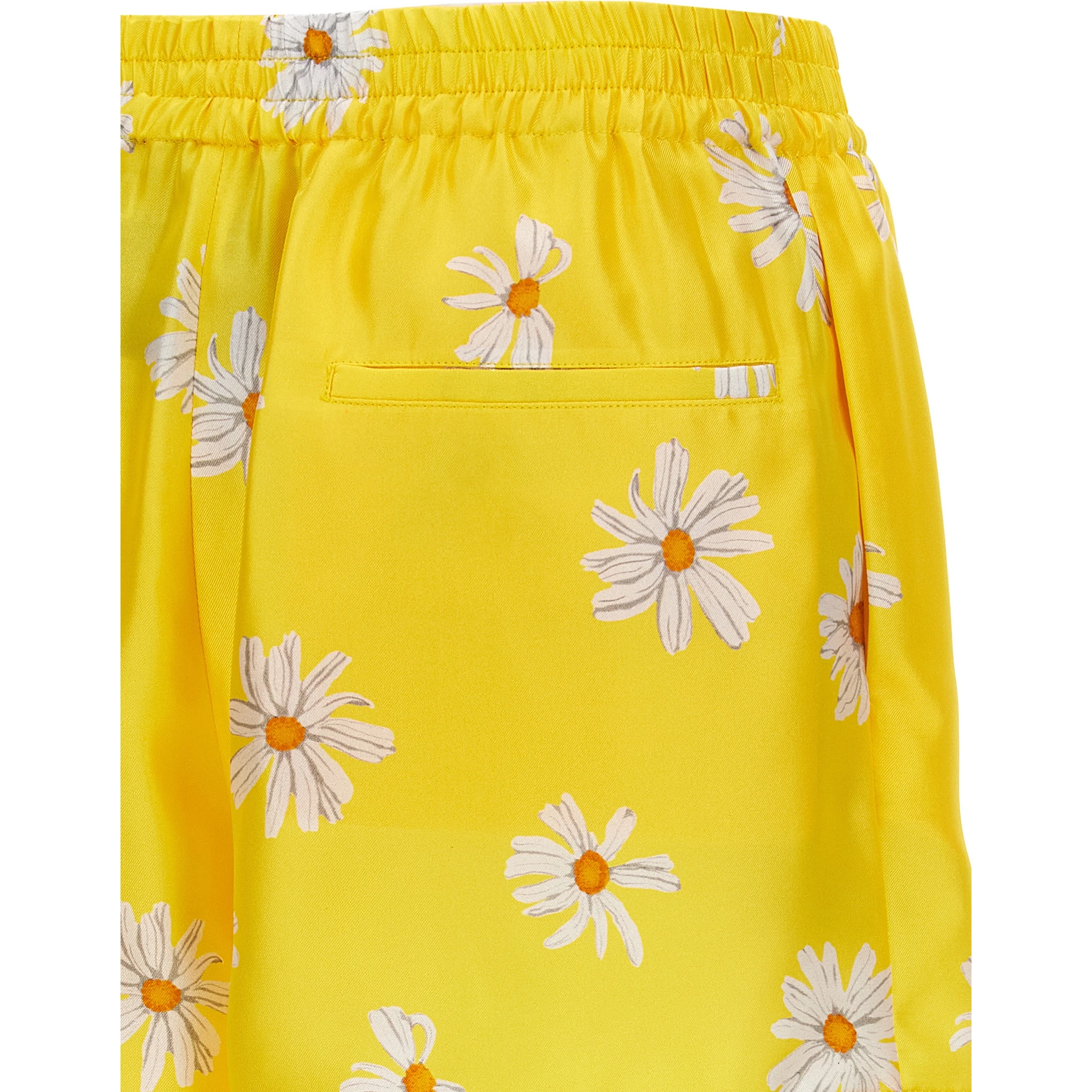 Bicolor Silk Bermuda Shorts