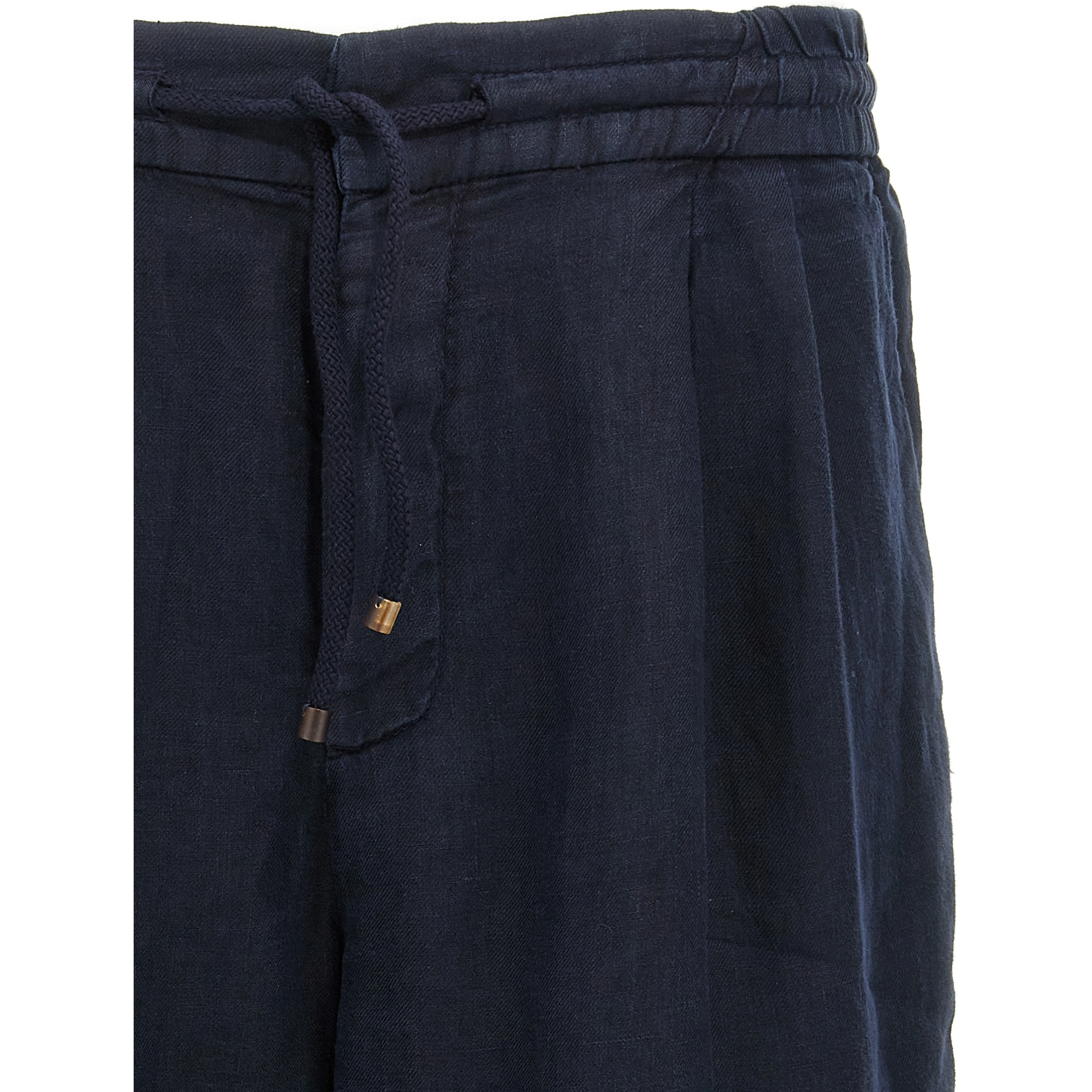 Blue Linen Bermuda Shorts