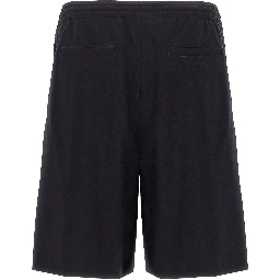 Blue Elastane Bermuda Shorts