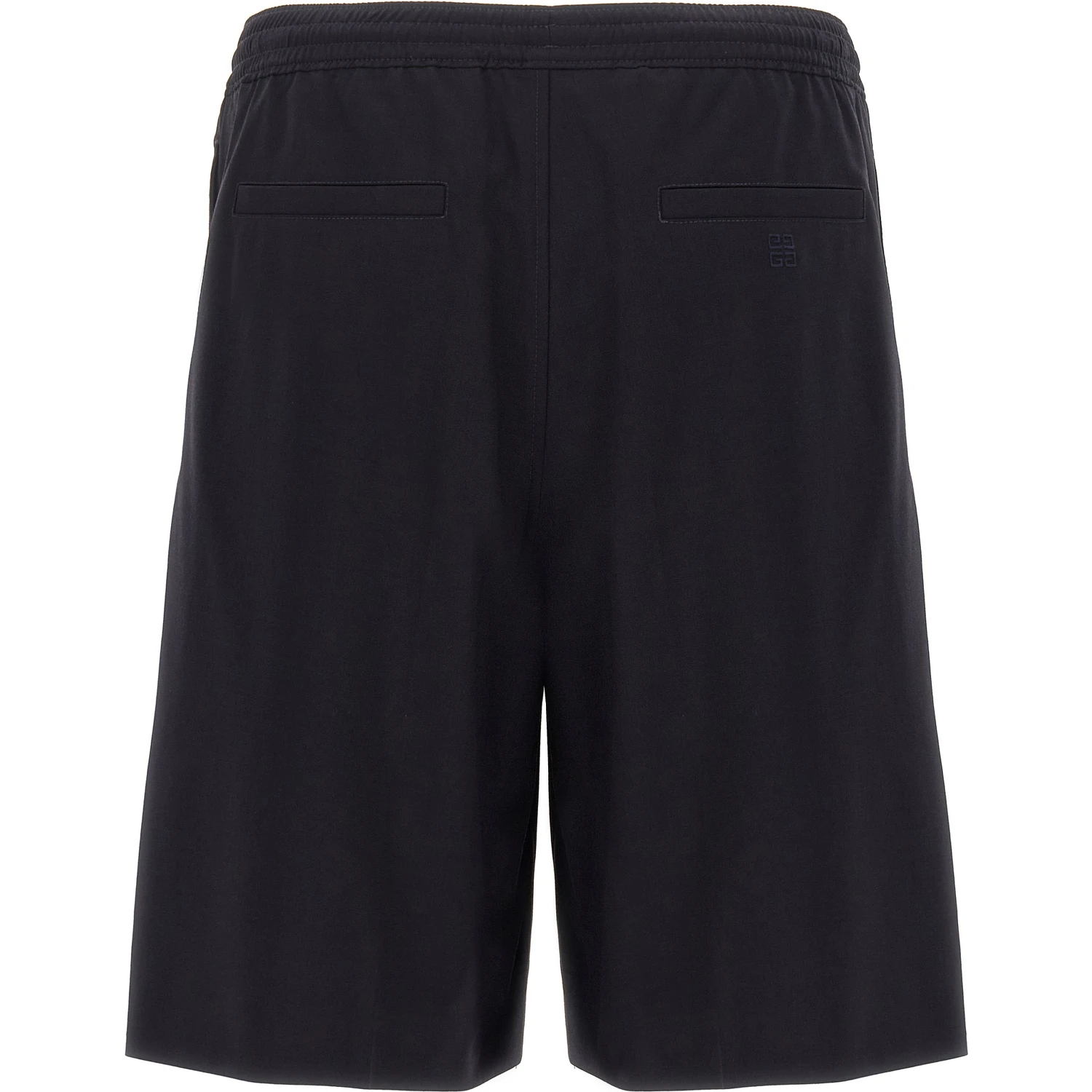 Blue Elastane Bermuda Shorts