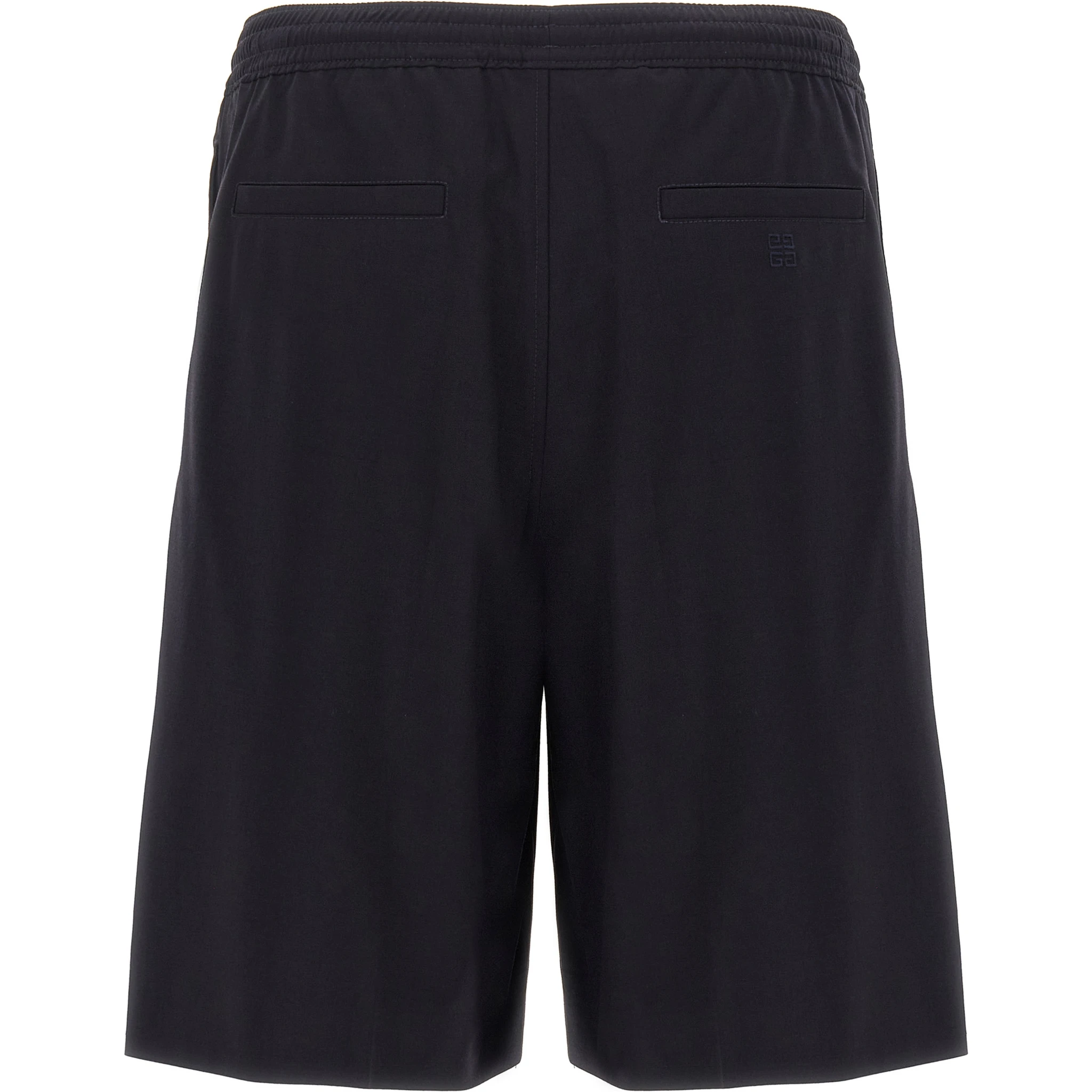 Blue Elastane Bermuda Shorts