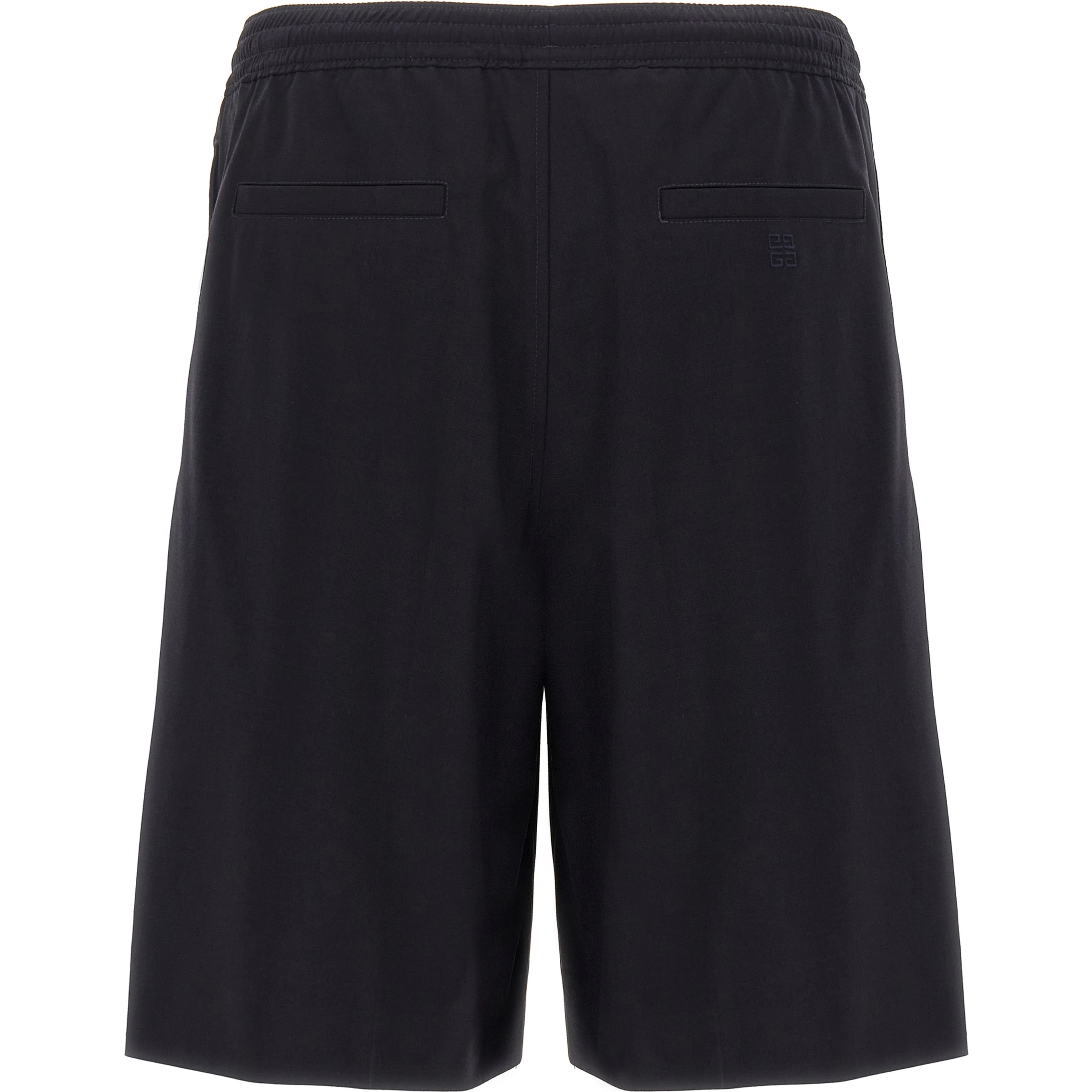 Blue Elastane Bermuda Shorts
