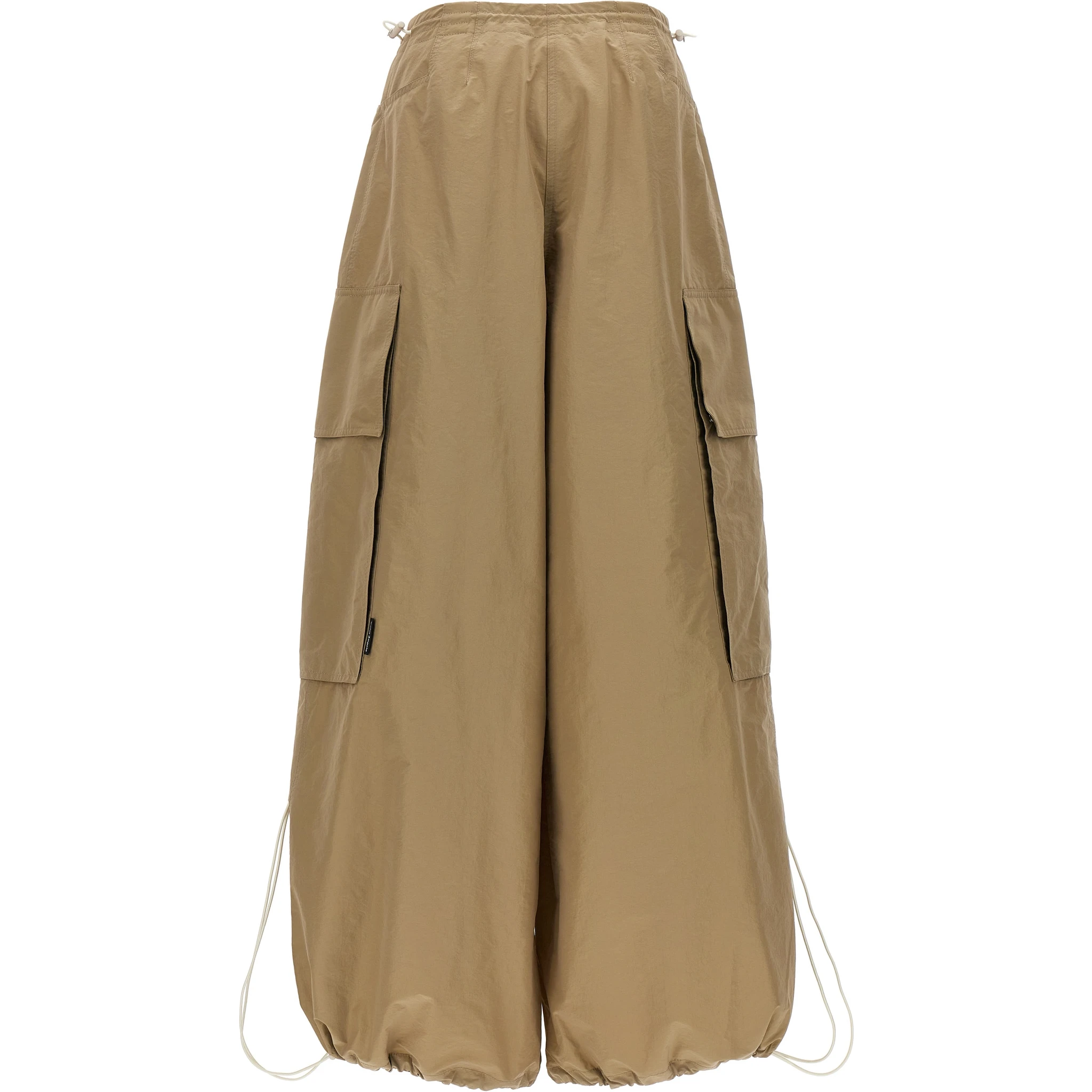 Beige Polyamide Casual Pants