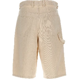 Beige Cotton Bermuda Shorts