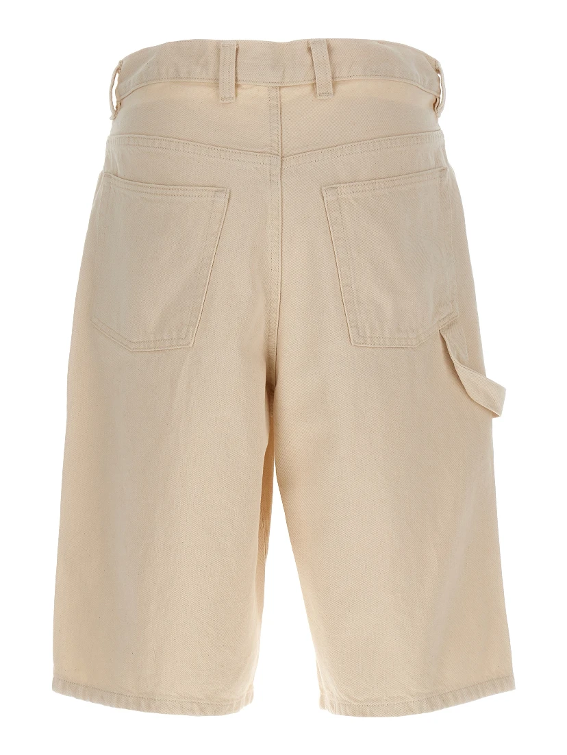 Beige Cotton Bermuda Shorts