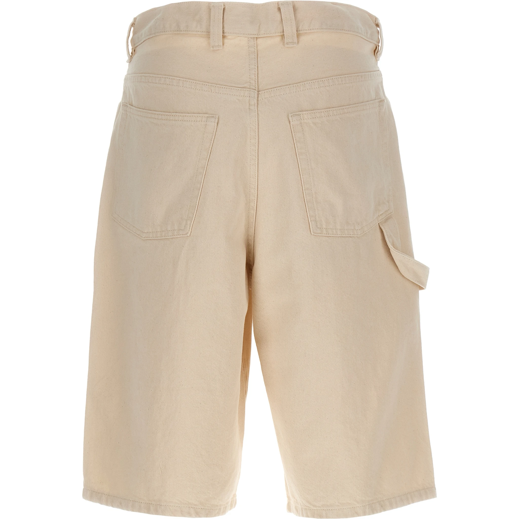Beige Cotton Bermuda Shorts