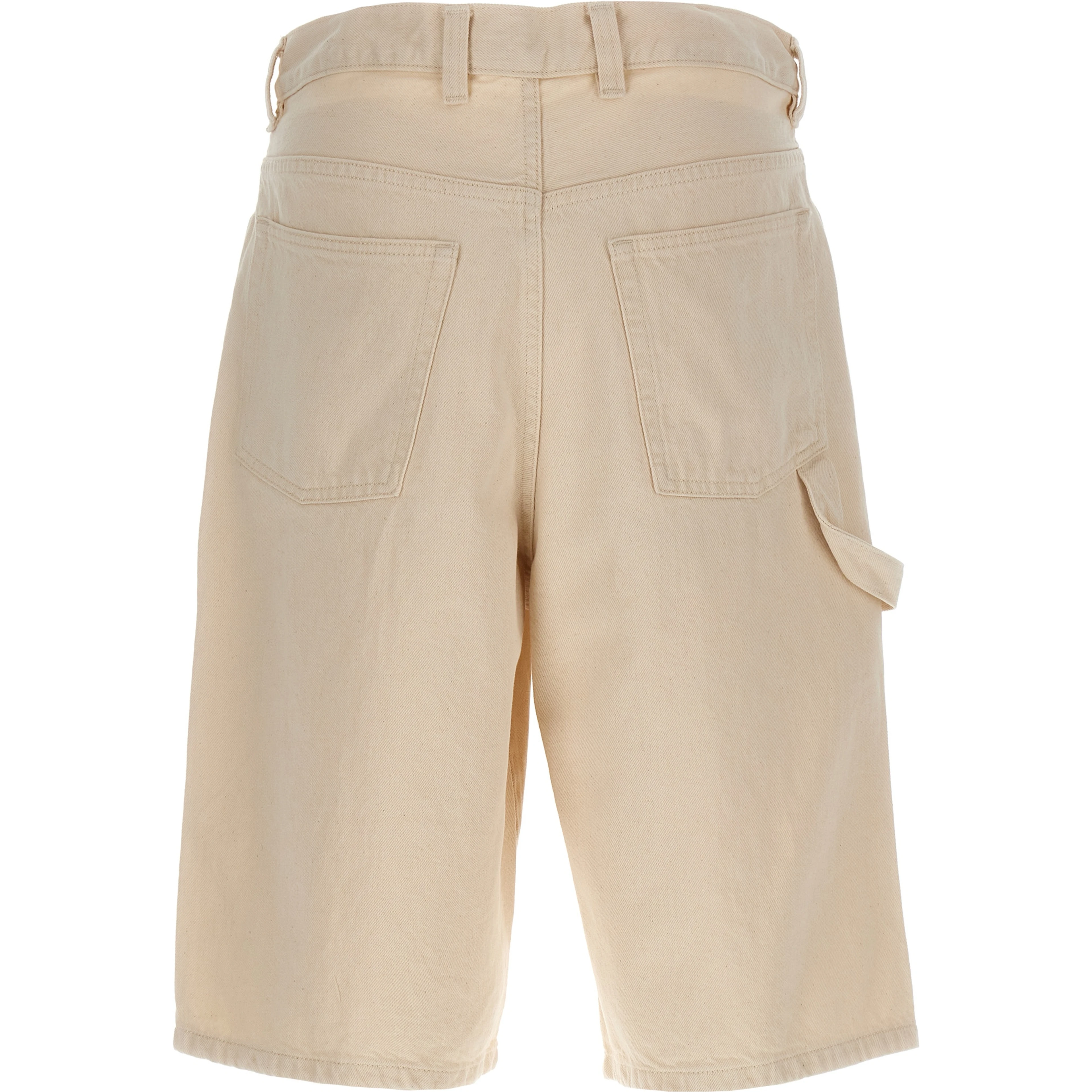 Beige Cotton Bermuda Shorts