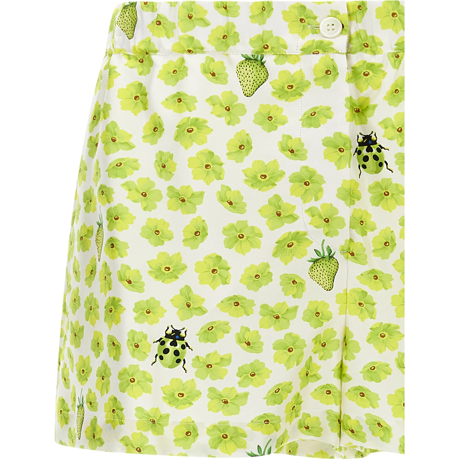 Multicolor Silk Bermuda Shorts