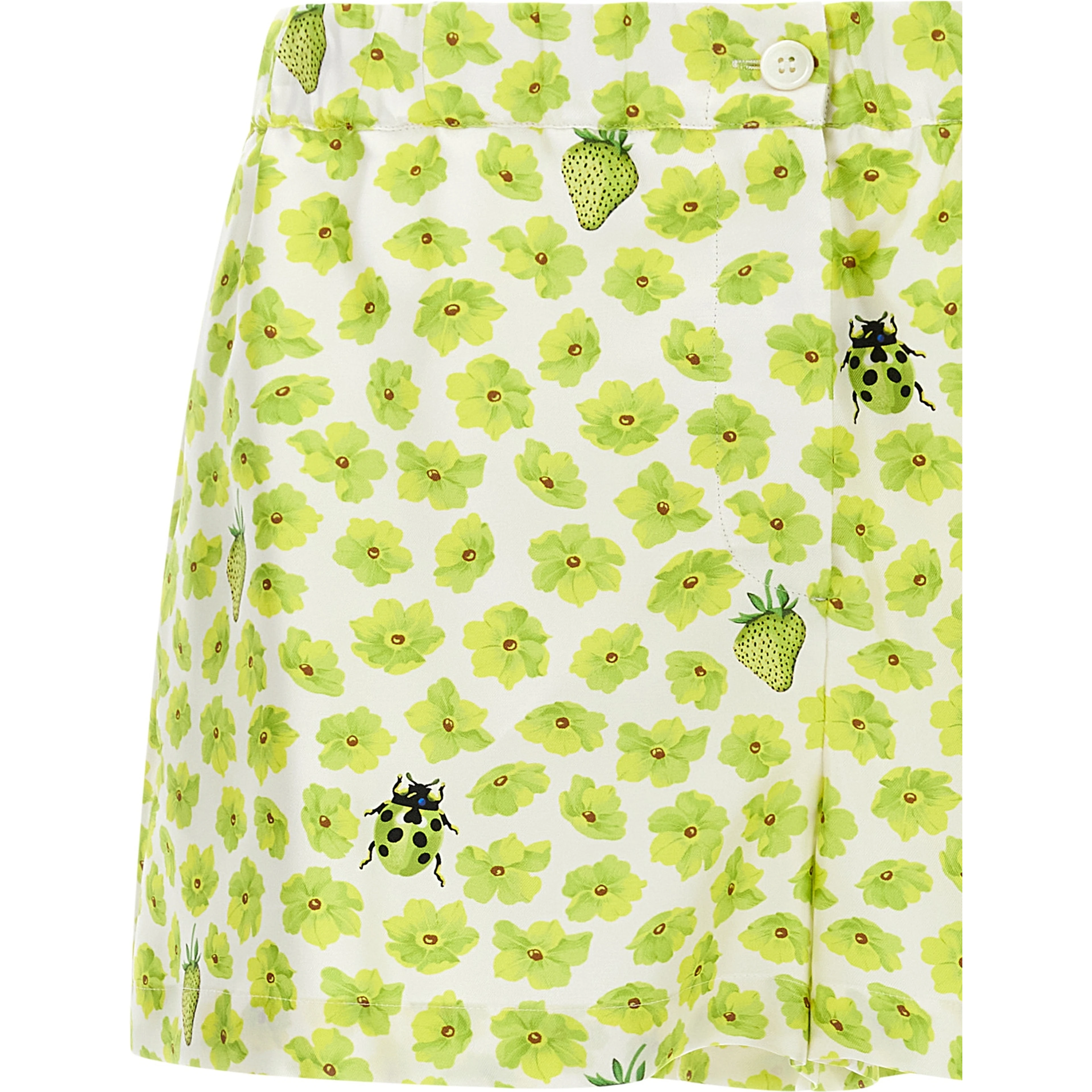 Multicolor Silk Bermuda Shorts
