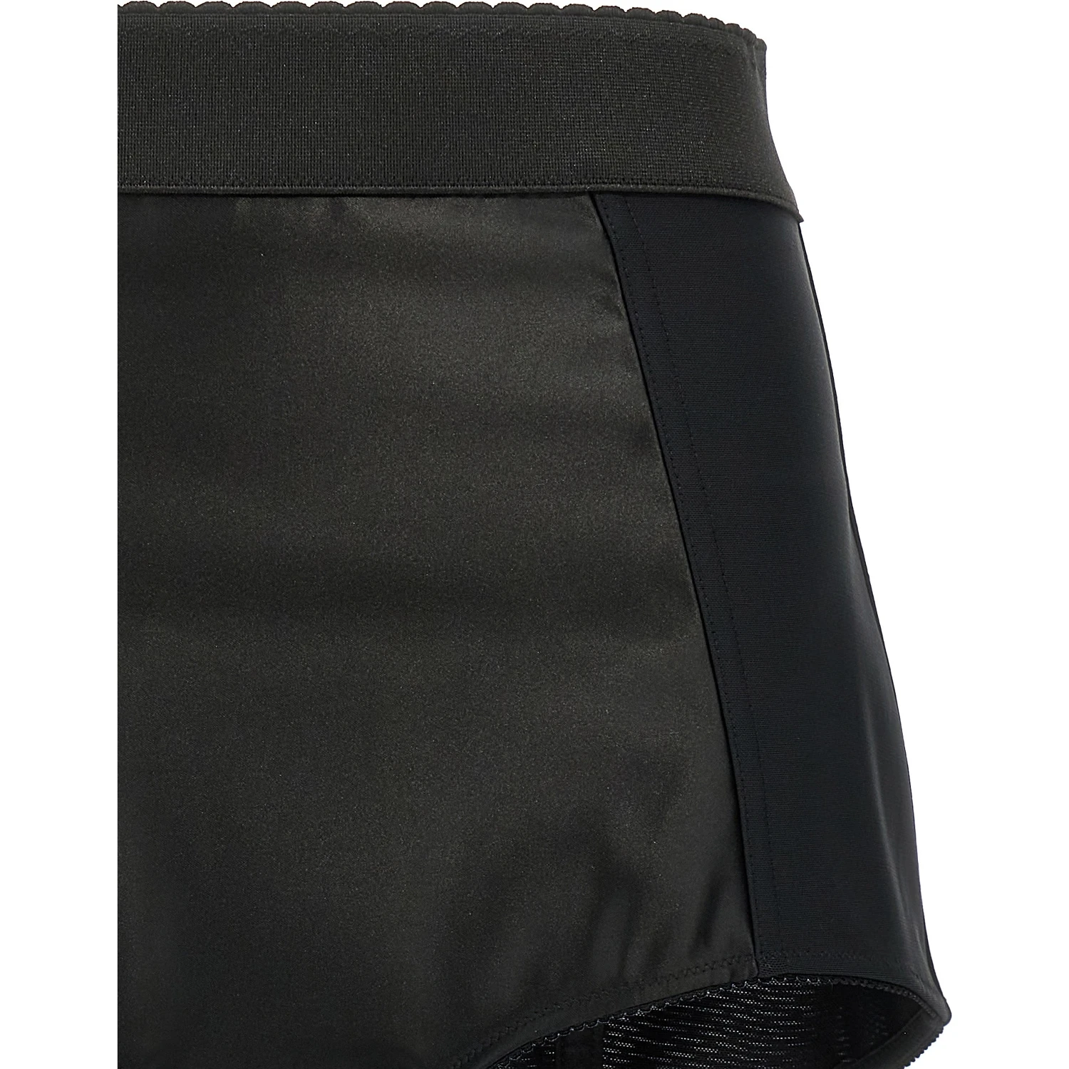 Black Polyamide Bermuda Shorts
