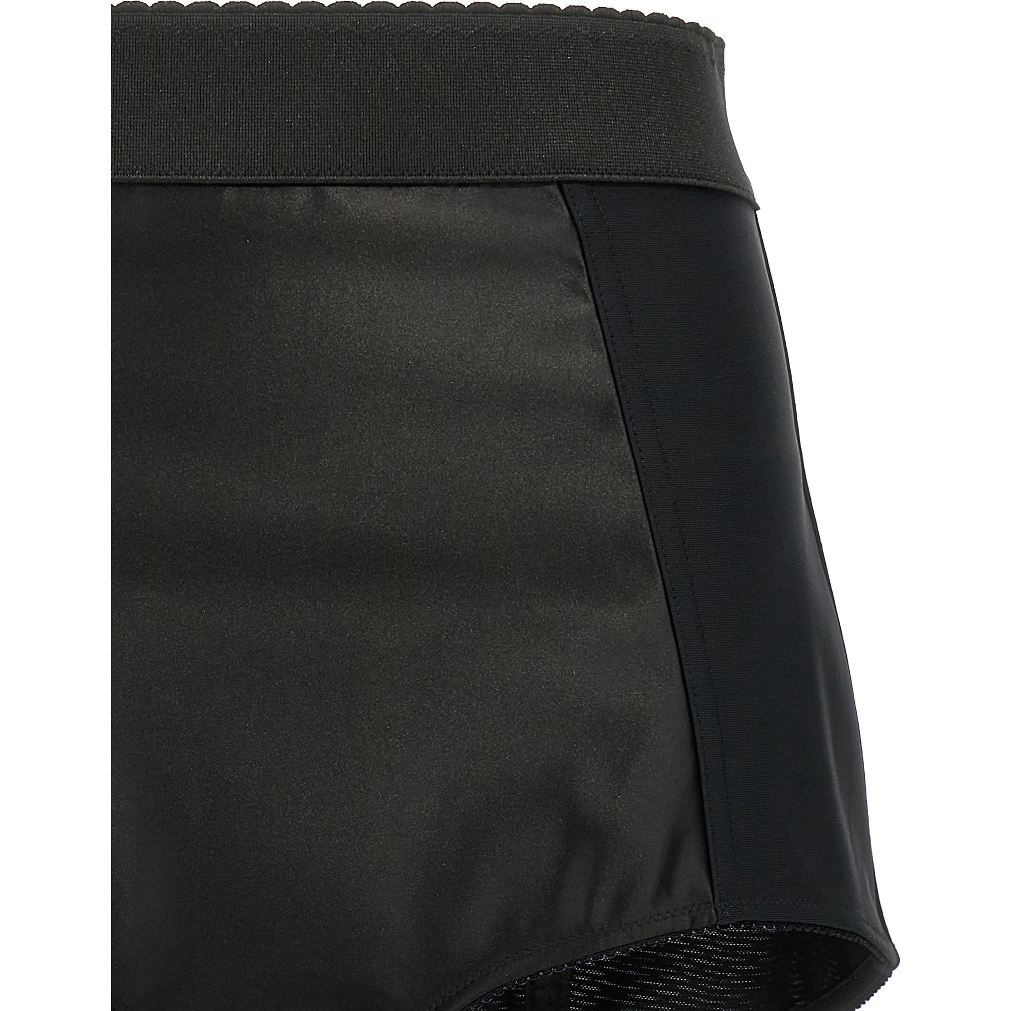 Black Polyamide Bermuda Shorts