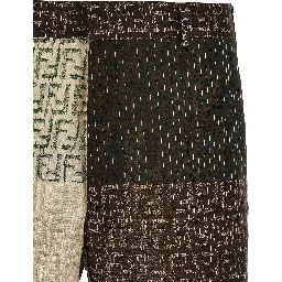 Multicolor Linen Bermuda Shorts