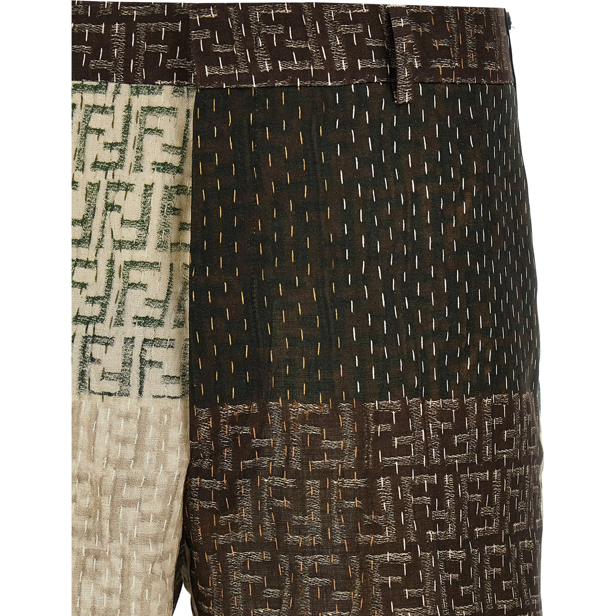 Multicolor Linen Bermuda Shorts