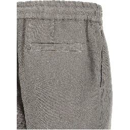 Gray Linen Bermuda Shorts