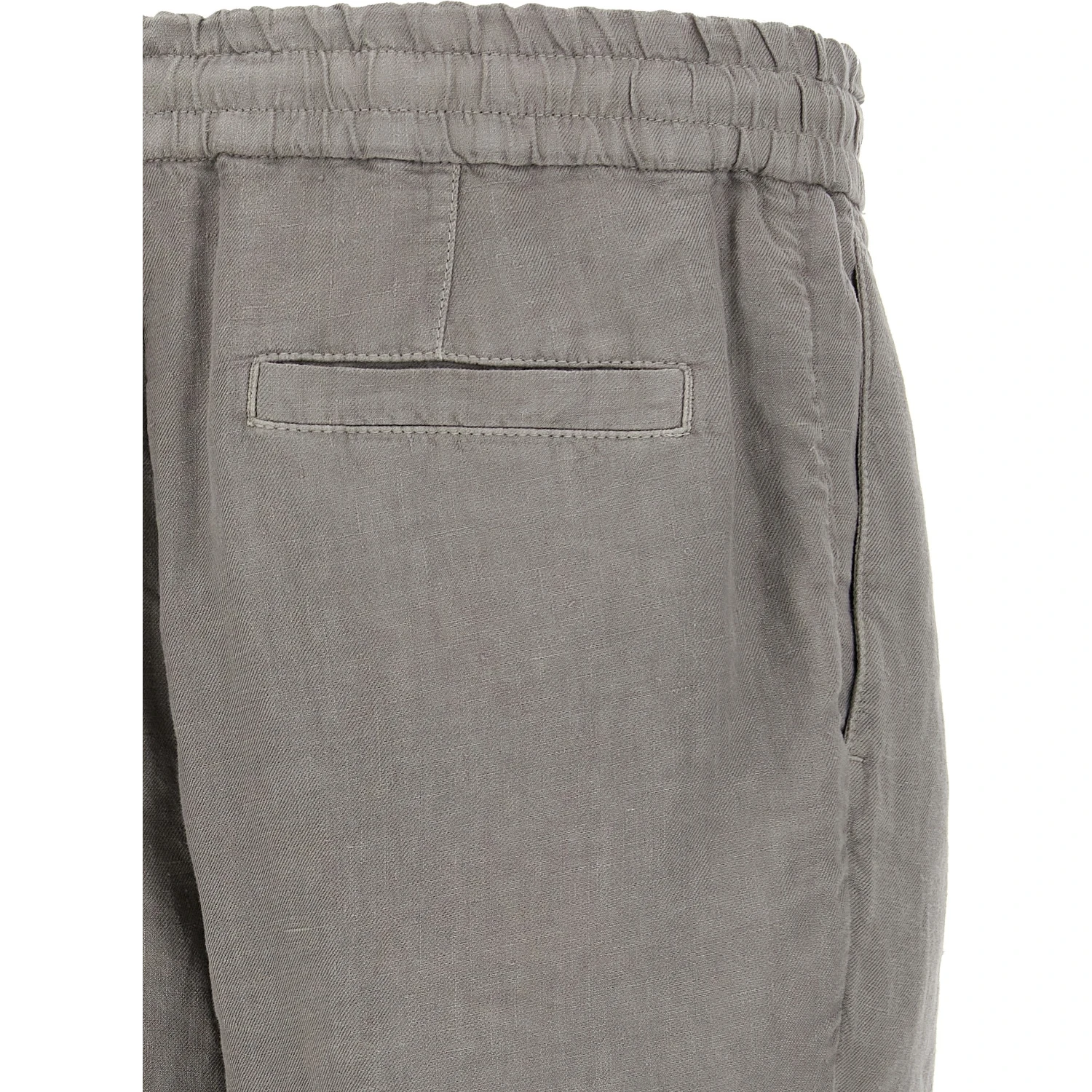 Gray Linen Bermuda Shorts