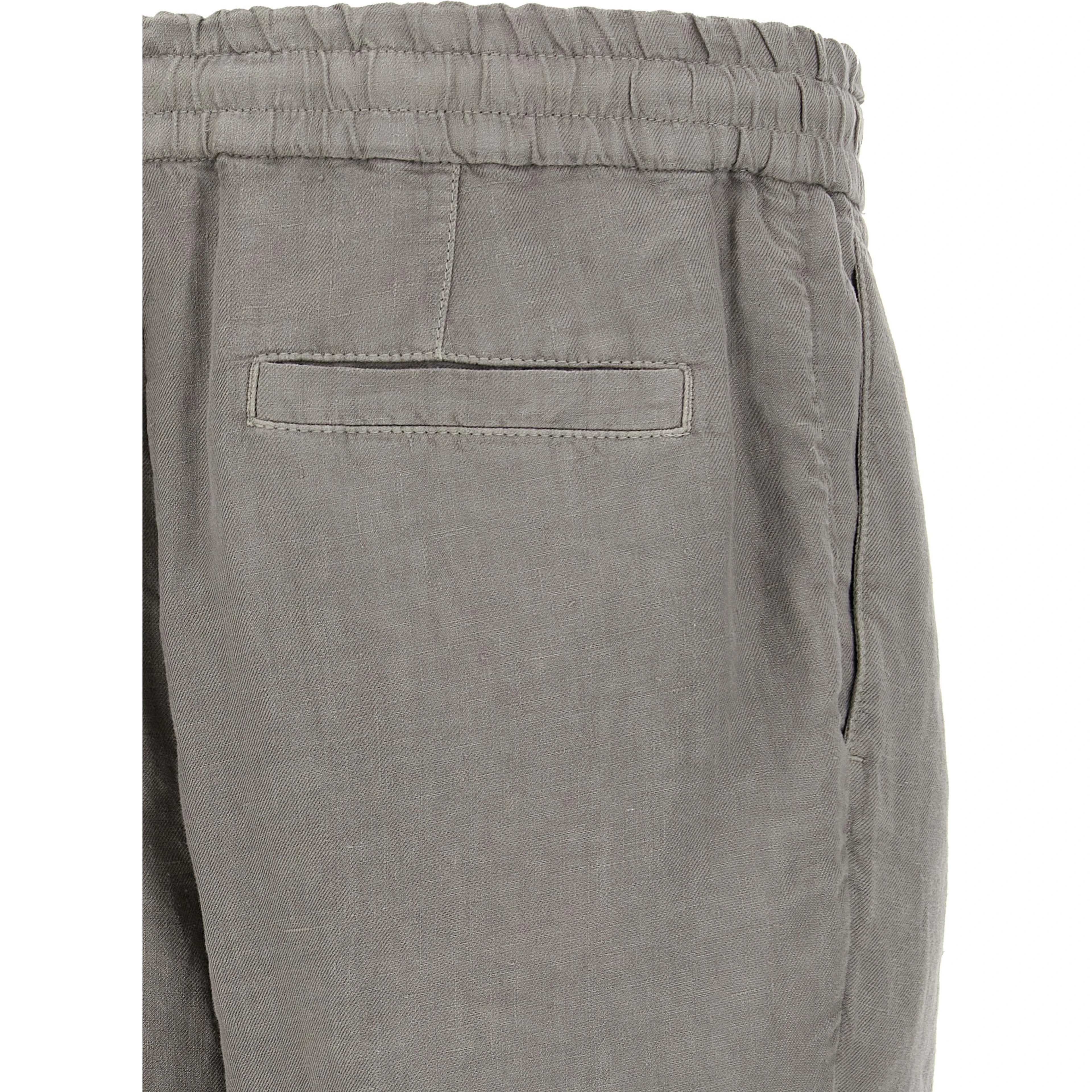 Gray Linen Bermuda Shorts