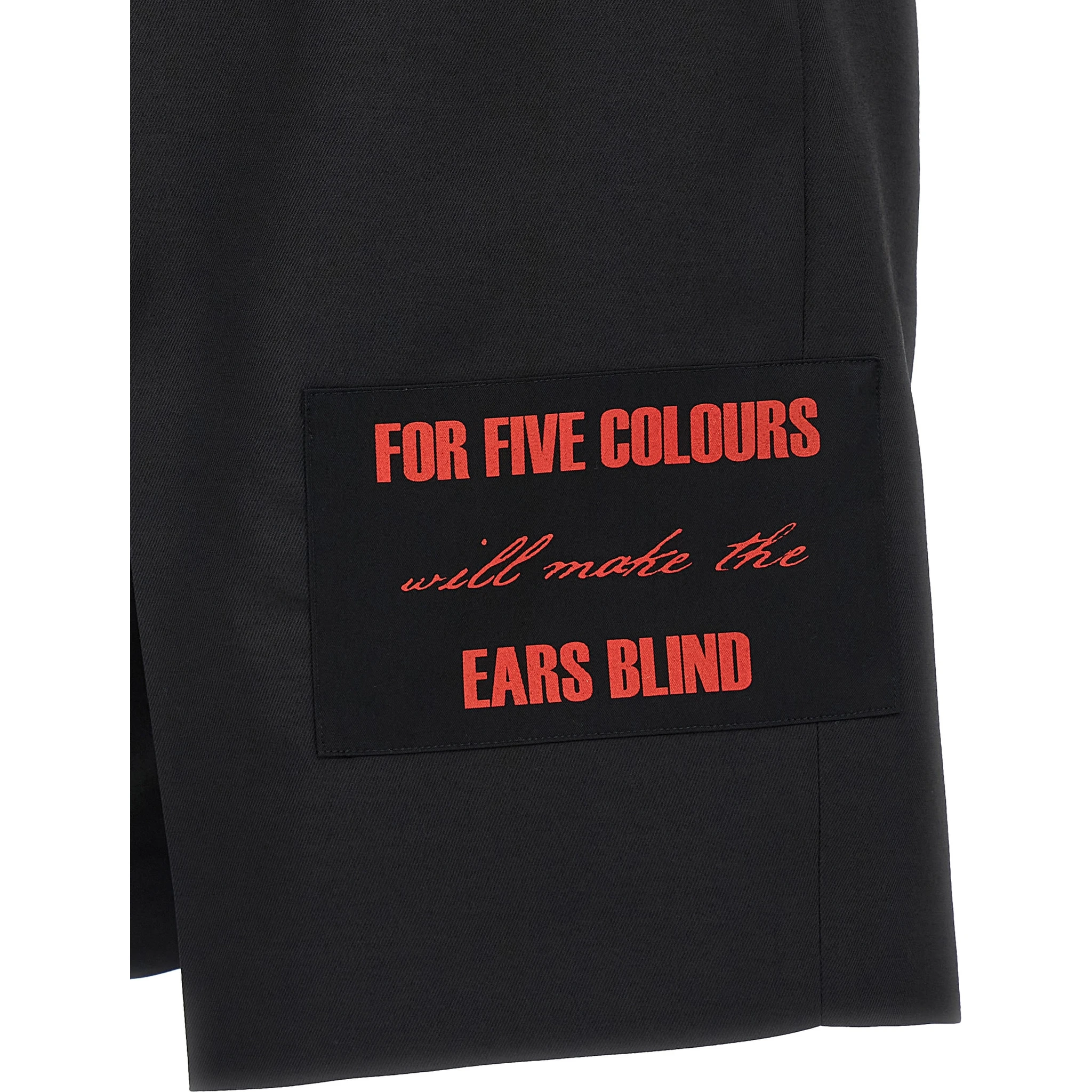 Black Polyester Bermuda Shorts