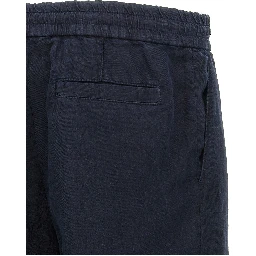 Blue Linen Bermuda Shorts