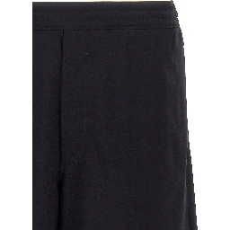 Blue Elastane Bermuda Shorts