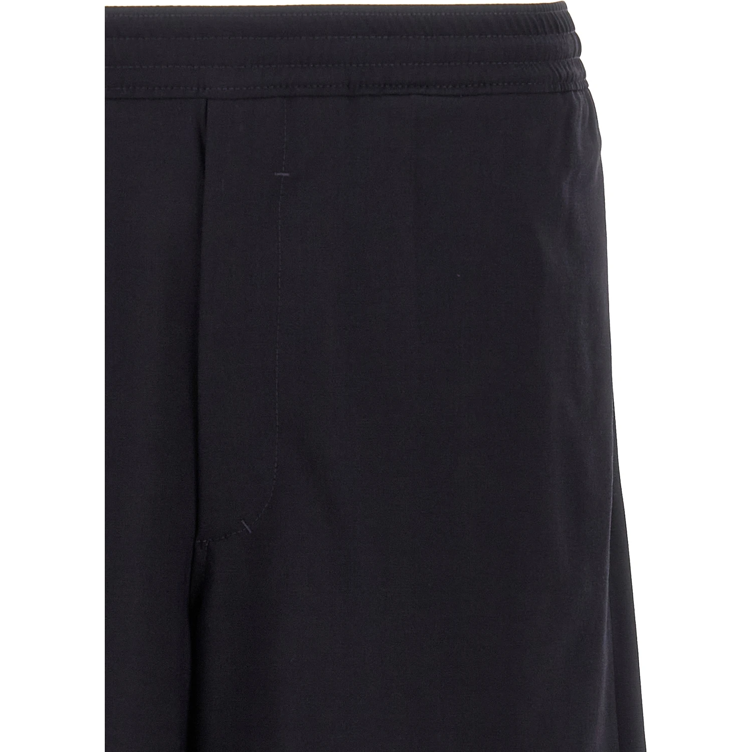Blue Elastane Bermuda Shorts