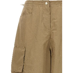 Beige Polyamide Casual Pants
