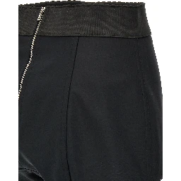 Black Polyamide Bermuda Shorts