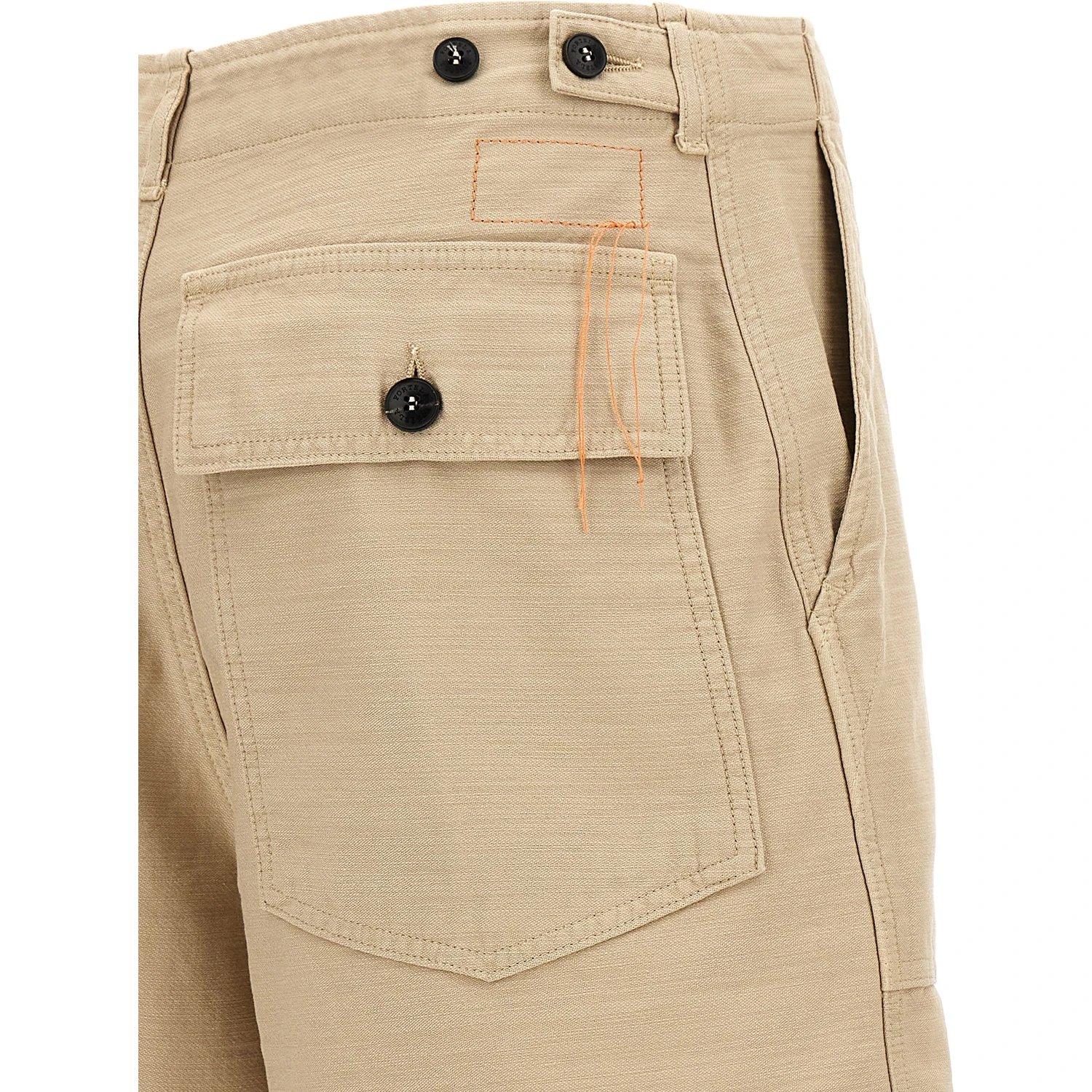 Beige Cotton Bermuda Shorts
