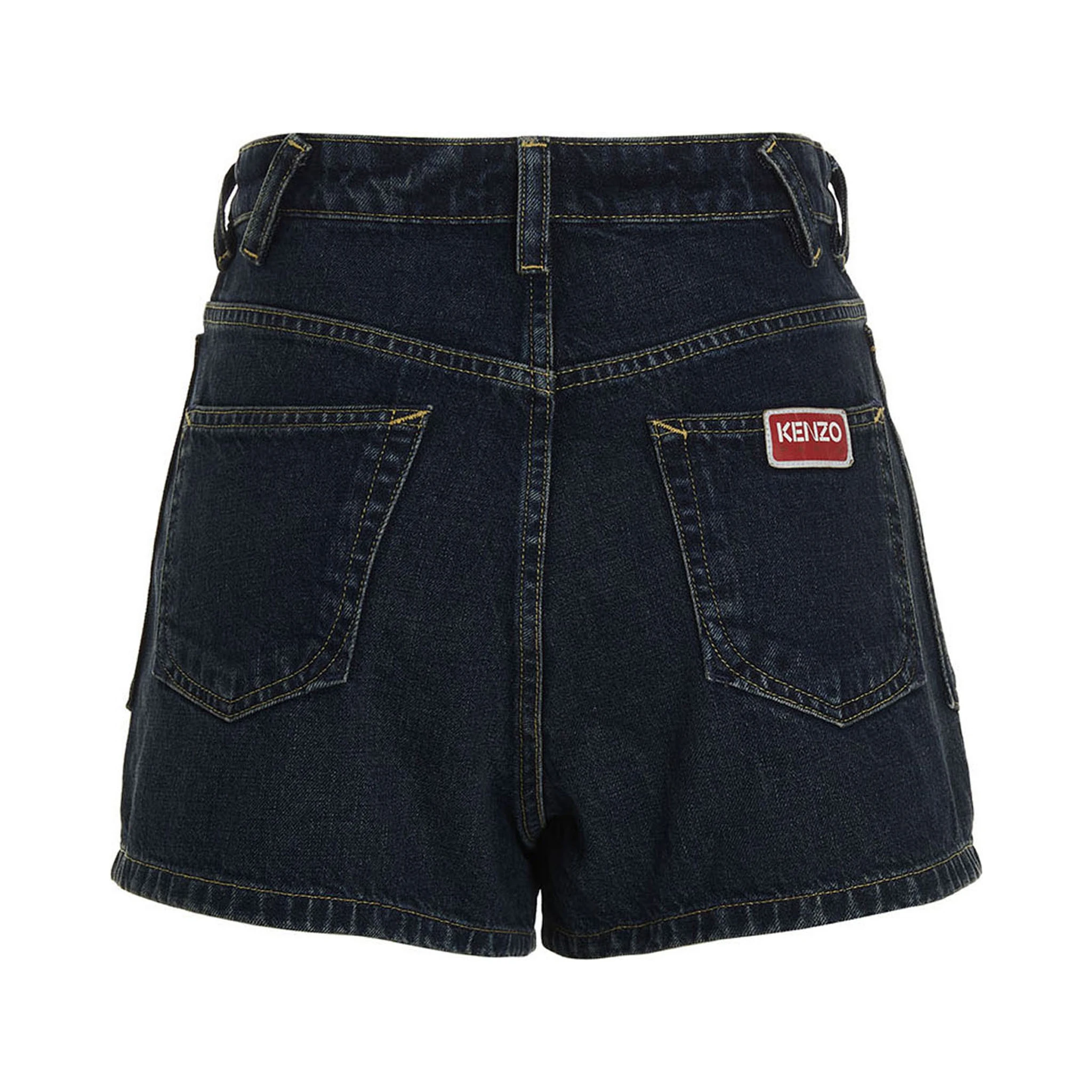 Blue Cotton Bermuda Shorts